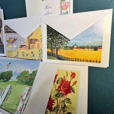 ASSORTMENT OF VARIOUS BLANK NOTECARDS WITH ENVELOPES, 13 COUNT