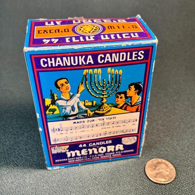 BOX OF 44 MENORA CHANUKA CANDLES MADE IN ISRAEL