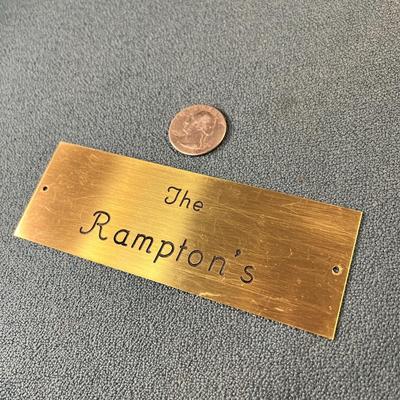BRASS DOORPLATE "THE RAMPTON'S" 