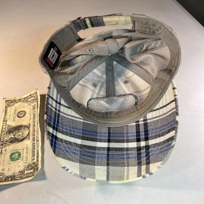 BLUE, GREY PLAID BYU "Y" BALL CAP