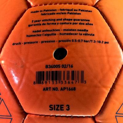 ORANGE, BLACK, BLUE ADIDAS "STARLANCER" SOCCER BALL SIZE 3