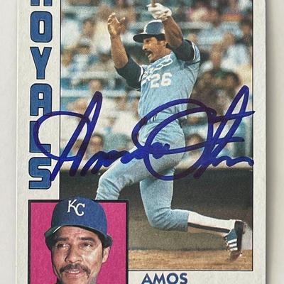 Kansas City Royals Amos Otis signed 1994 Topps #655   trading card