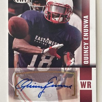 Quincy Enunwa signed 2014 Sage Hit #A48  trading card