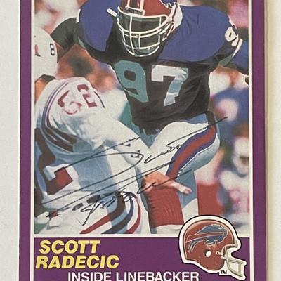 Buffalo Bills Scott Radecic signed 1989 Score #393S trading card