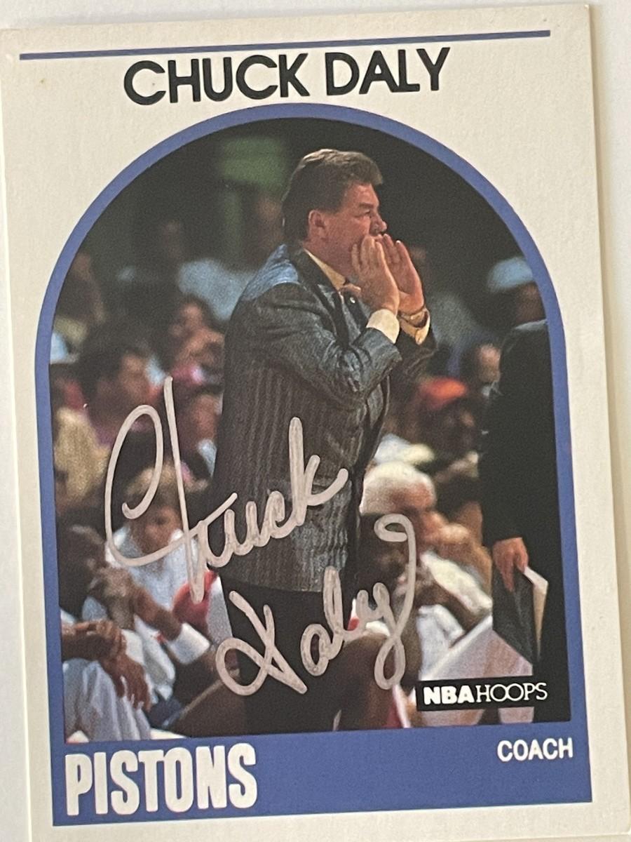 Detroit Pistons Coach Chuck Daly 1989 NBA 11 signed trading card