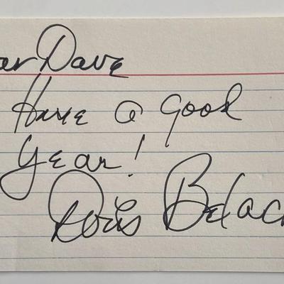 Doris Belack original signature 