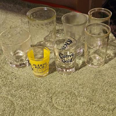 Small shot glass and cup lot