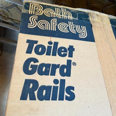 Toilet guard rails & toilet seat
