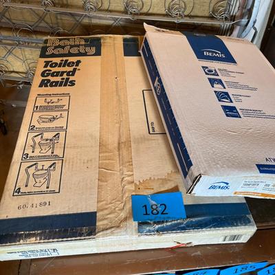 Toilet guard rails & toilet seat
