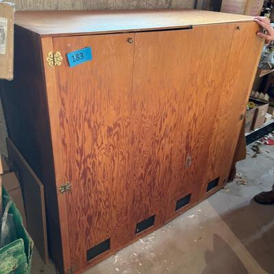 Roll away bed with cabinet