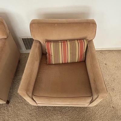 Set of two matching living room, lounge, chairs, vintage