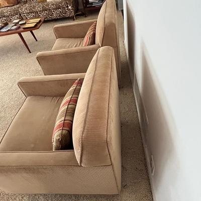 Set of two matching living room, lounge, chairs, vintage