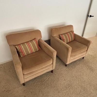 Set of two matching living room, lounge, chairs, vintage