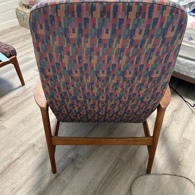 MCM, modern dux, chair, and ottoman made in Sweden