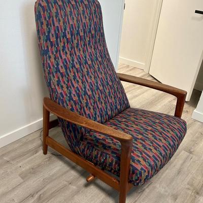 MCM, modern dux, chair, and ottoman made in Sweden