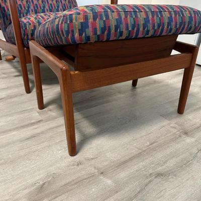 MCM, modern dux, chair, and ottoman made in Sweden