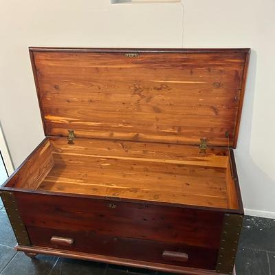 Antique Hope chest with bottom drawer