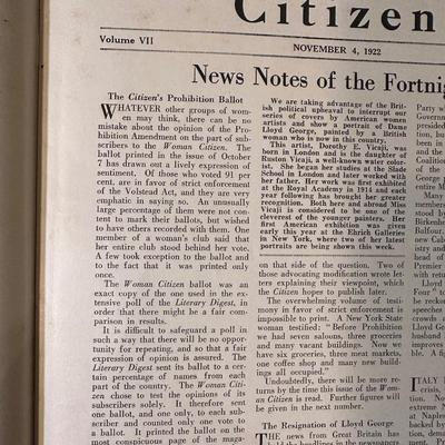 The Woman Citizen Journal & Pamphlets