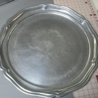 Larger Pewter Serving Tray - A