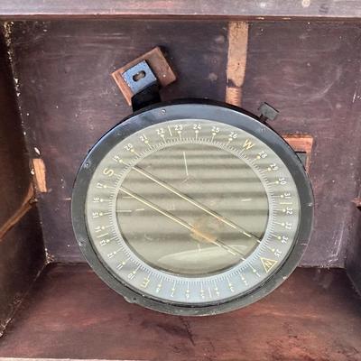 1940s U.S. Army D 12 Compass in Wooden Box