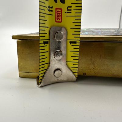 Brass & Abalone Shell Trinket Box