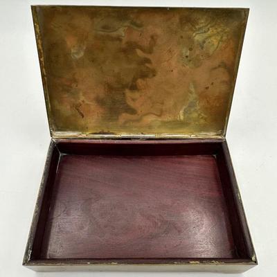 Brass & Abalone Shell Trinket Box