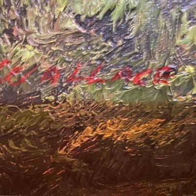 Vtg Original Wallace Oil painting