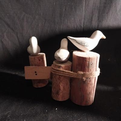 MONTAUK POINT LIGHTHOUSE TRINKET BOX AND SEAGULL FIGURINES