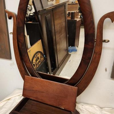 Antique vanity mirror/glovebox