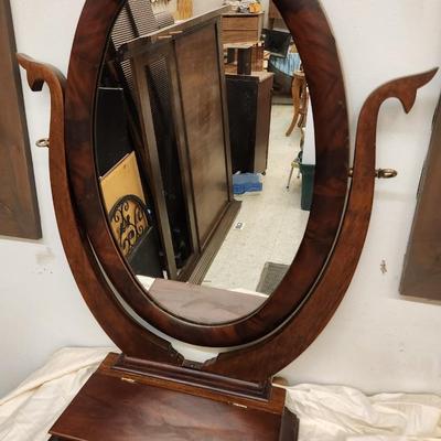 Antique vanity mirror/glovebox