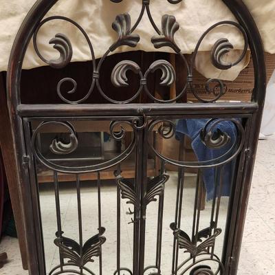 Garden metal mirror
