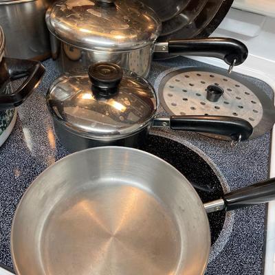 5 Pots & 1 pan some are Revere ware