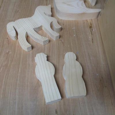 Unfinished Wood Figures - C