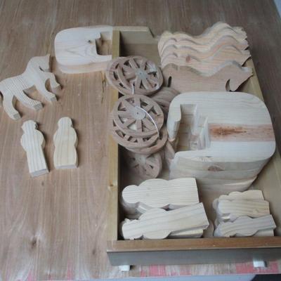 Unfinished Wood Figures - C