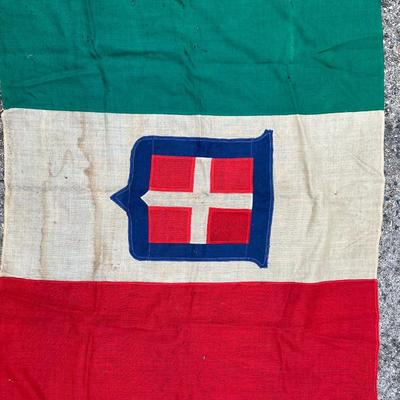 Flag of The Kingdom of Italy w/ Savoy Coat of Arms