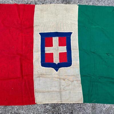 Flag of The Kingdom of Italy w/ Savoy Coat of Arms