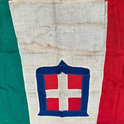 Flag of The Kingdom of Italy w/ Savoy Coat of Arms