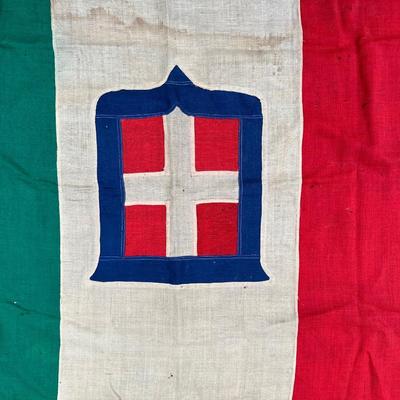 Flag of The Kingdom of Italy w/ Savoy Coat of Arms