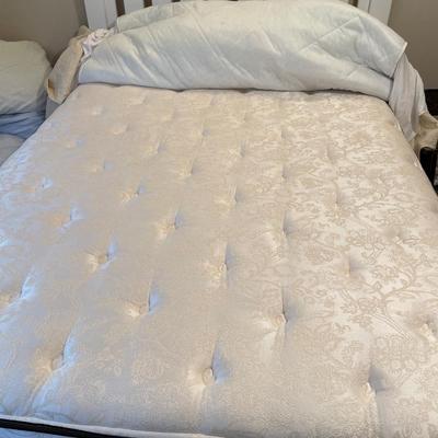 Comfort King Queen mattress and white bed Frame