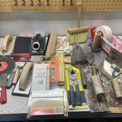 Sheet rock tile and wall paper tools