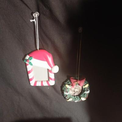 SANTA FIGURINE- WOODEN WISH SIGN AND PHOTO FRAME ORNAMENTS