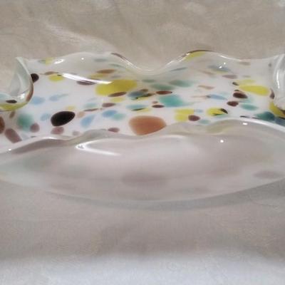 Vintage Murano Confetti Bowl 7