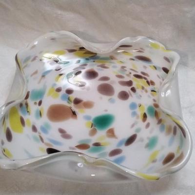 Vintage Murano Confetti Bowl 7