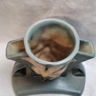 1940s Roseville Pottery Clematis Flower Frog Vase No. 107-8