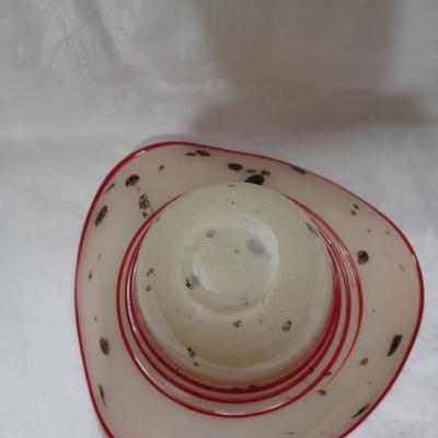 Art Glass Hat Bowl