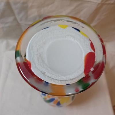 13" Handblown Glass Vase