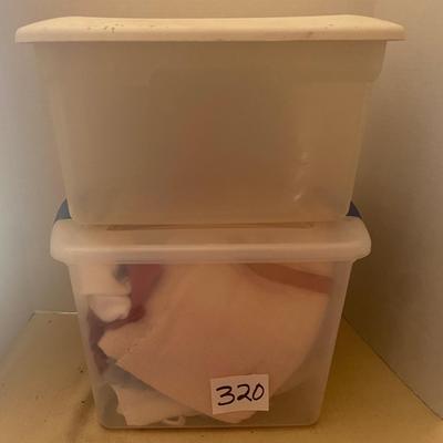 Small totes and clean rags