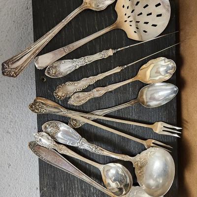 11 pieces of silverplate