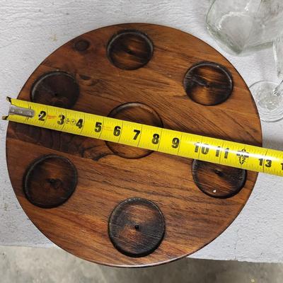 Vintage wine set with holder