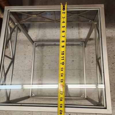 Metal and glass endtable